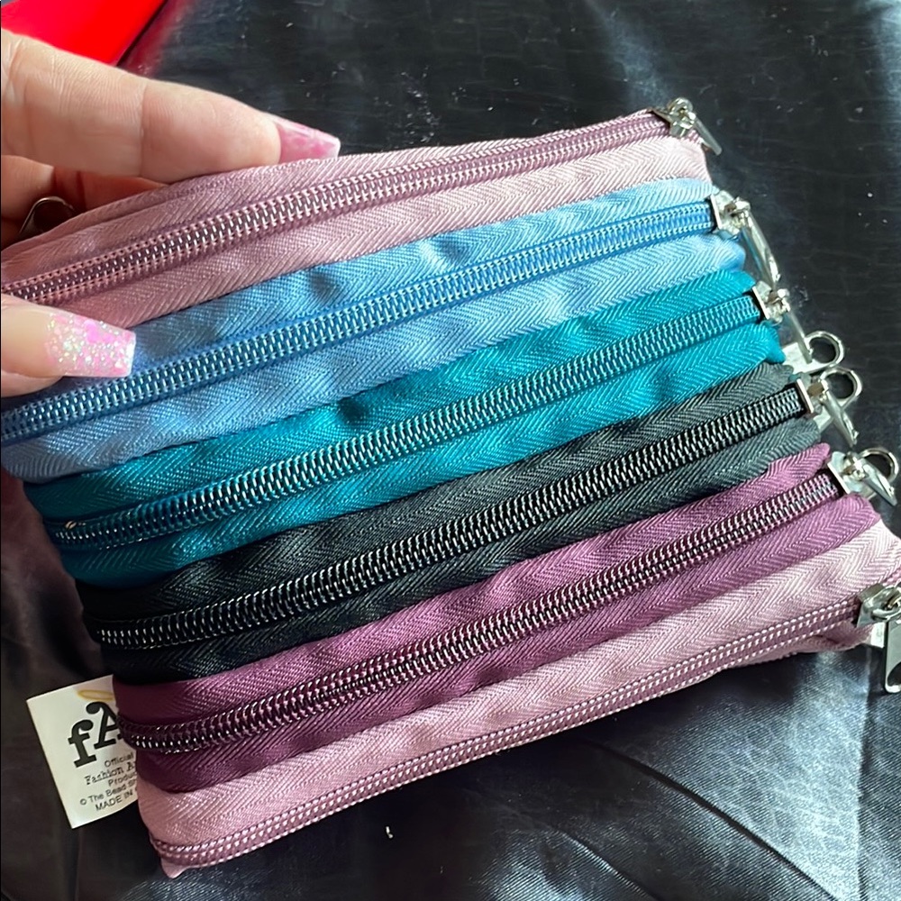Colorful Multi-Zipper Pouch - Picture 5 of 7